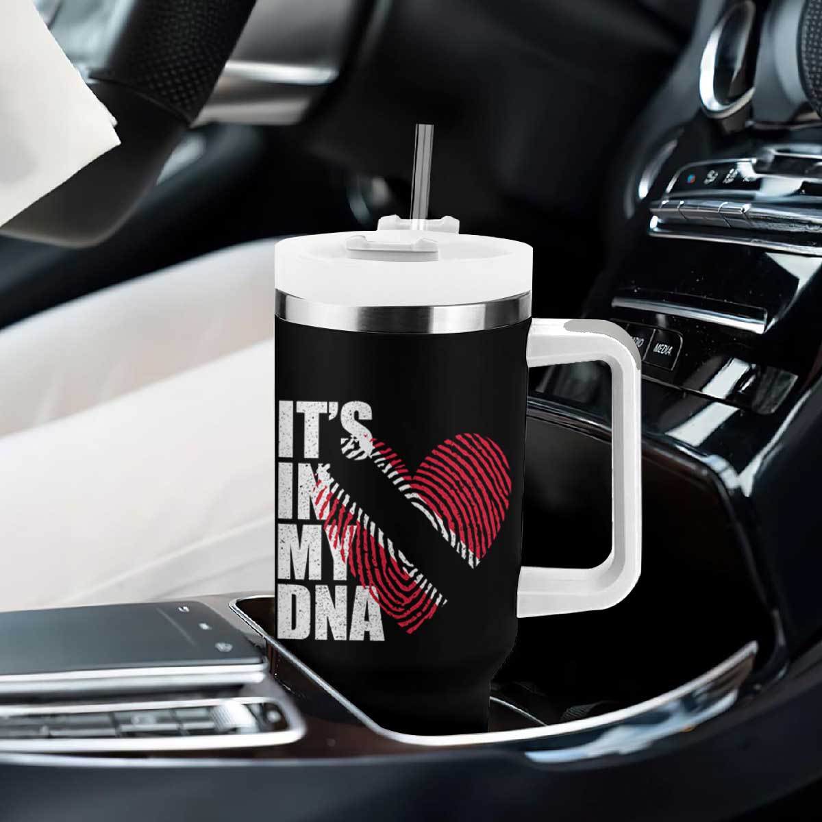 Its In My DNA Trinidadian And Tobagonian Tumbler With Handle Trinidad And Tobago Flag TS11 Print Your Wear