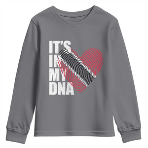 Its In My DNA Trinidadian And Tobagonian Youth Sweatshirt Trinidad And Tobago Flag TS11 Charcoal Print Your Wear