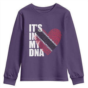 Its In My DNA Trinidadian And Tobagonian Youth Sweatshirt Trinidad And Tobago Flag TS11 Purple Print Your Wear