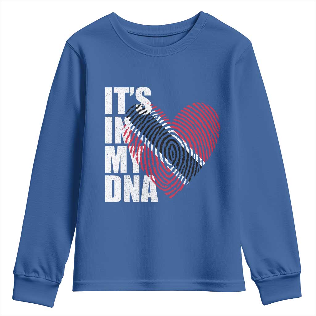 Its In My DNA Trinidadian And Tobagonian Youth Sweatshirt Trinidad And Tobago Flag TS11 Royal Blue Print Your Wear