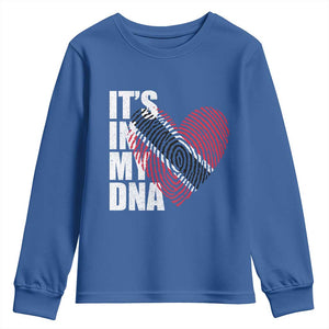 Its In My DNA Trinidadian And Tobagonian Youth Sweatshirt Trinidad And Tobago Flag TS11 Royal Blue Print Your Wear