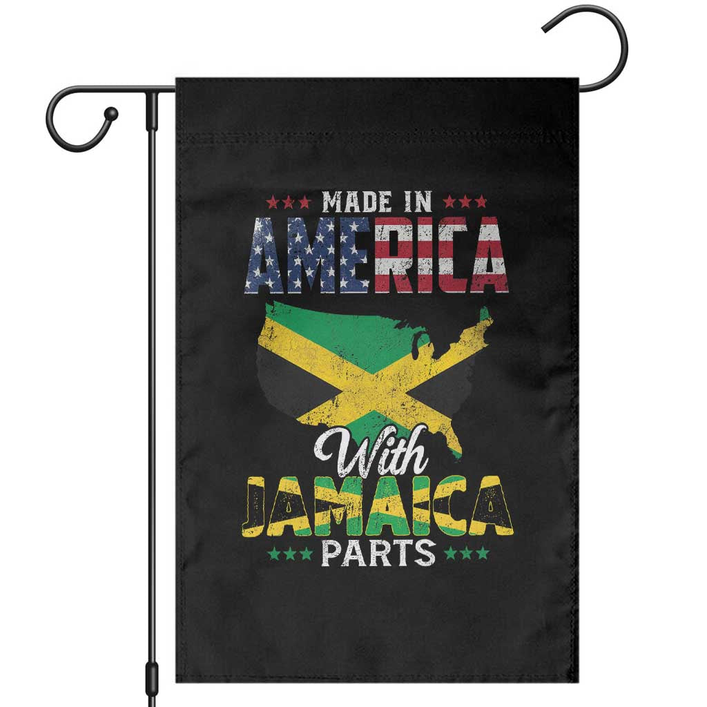 Made In America With Jamaica Parts Garden Flag Jamaican American TS11 Black Print Your Wear