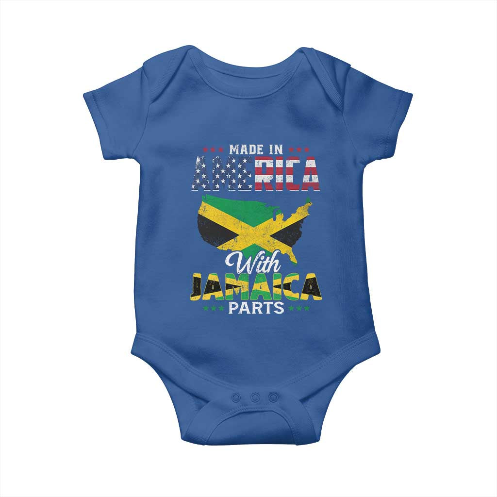 Made In America With Jamaica Parts Baby Onesie Jamaican American TS11 Royal Blue Print Your Wear
