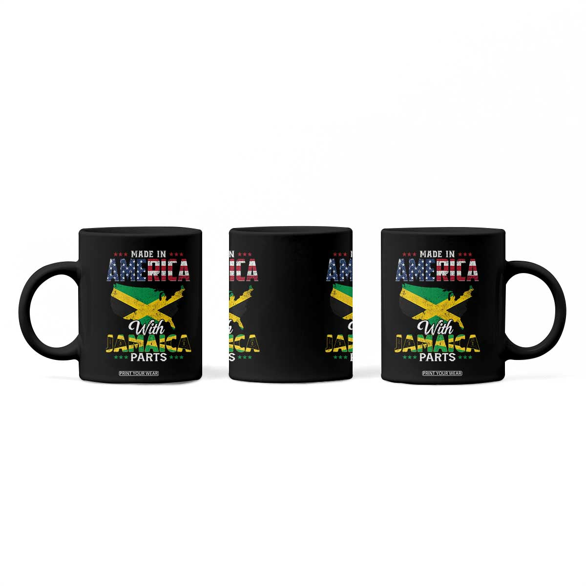 Made In America With Jamaica Parts Coffee Mug Jamaican American TS11 Print Your Wear