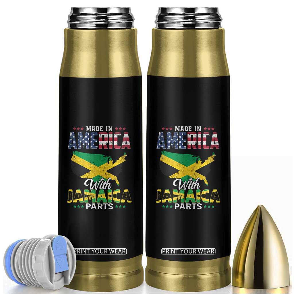 Made In America With Jamaica Parts Bullet Tumbler Jamaican American TS11 Black Print Your Wear