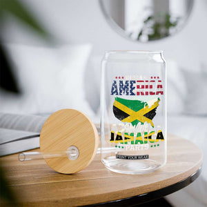 Made In America With Jamaica Parts Glass Can Jamaican American TS11 Print Your Wear
