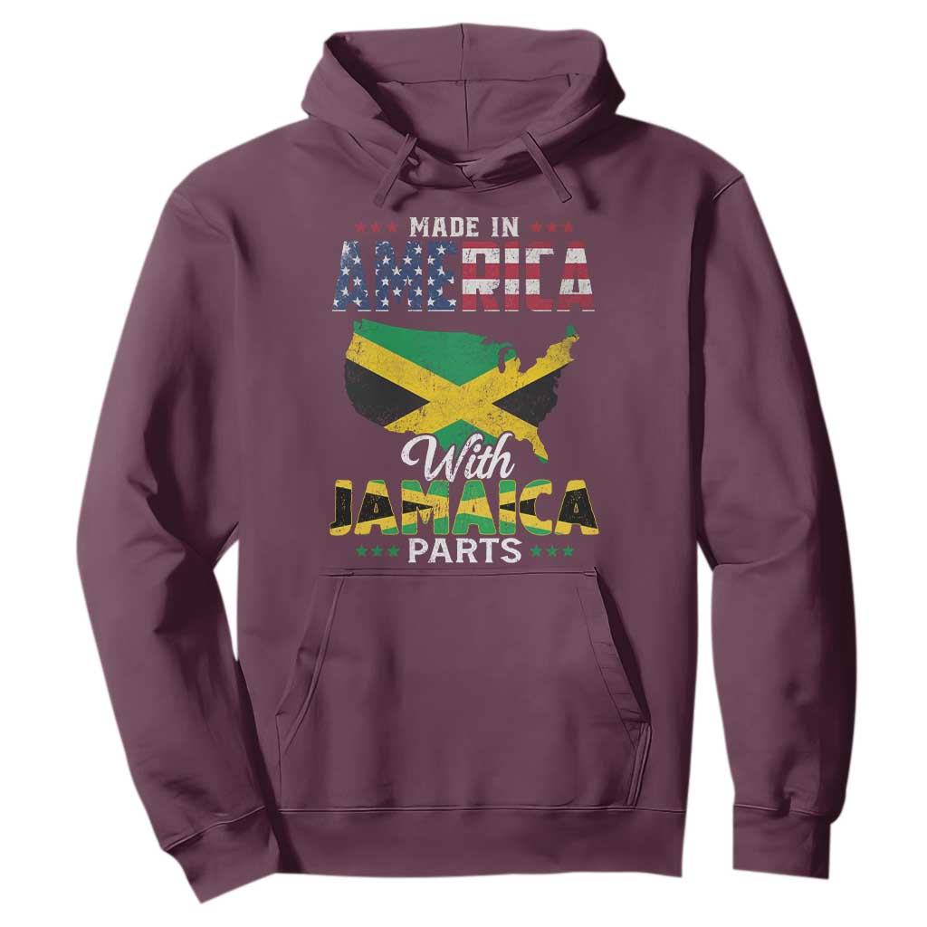 Made In America With Jamaica Parts Hoodie Jamaican American TS11 Maroon Print Your Wear