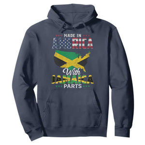 Made In America With Jamaica Parts Hoodie Jamaican American TS11 Navy Print Your Wear