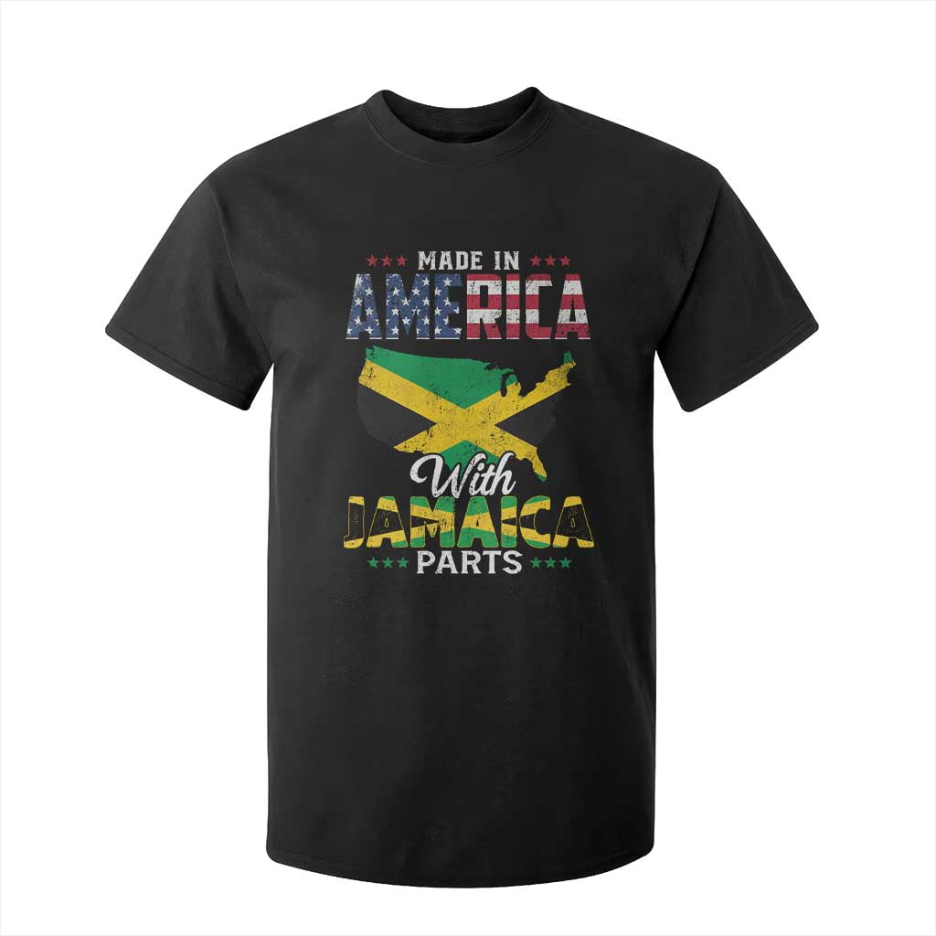 Made In America With Jamaica Parts T Shirt For Kid Jamaican American TS11 Black Print Your Wear