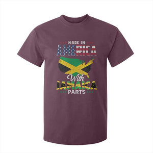 Made In America With Jamaica Parts T Shirt For Kid Jamaican American TS11 Maroon Print Your Wear