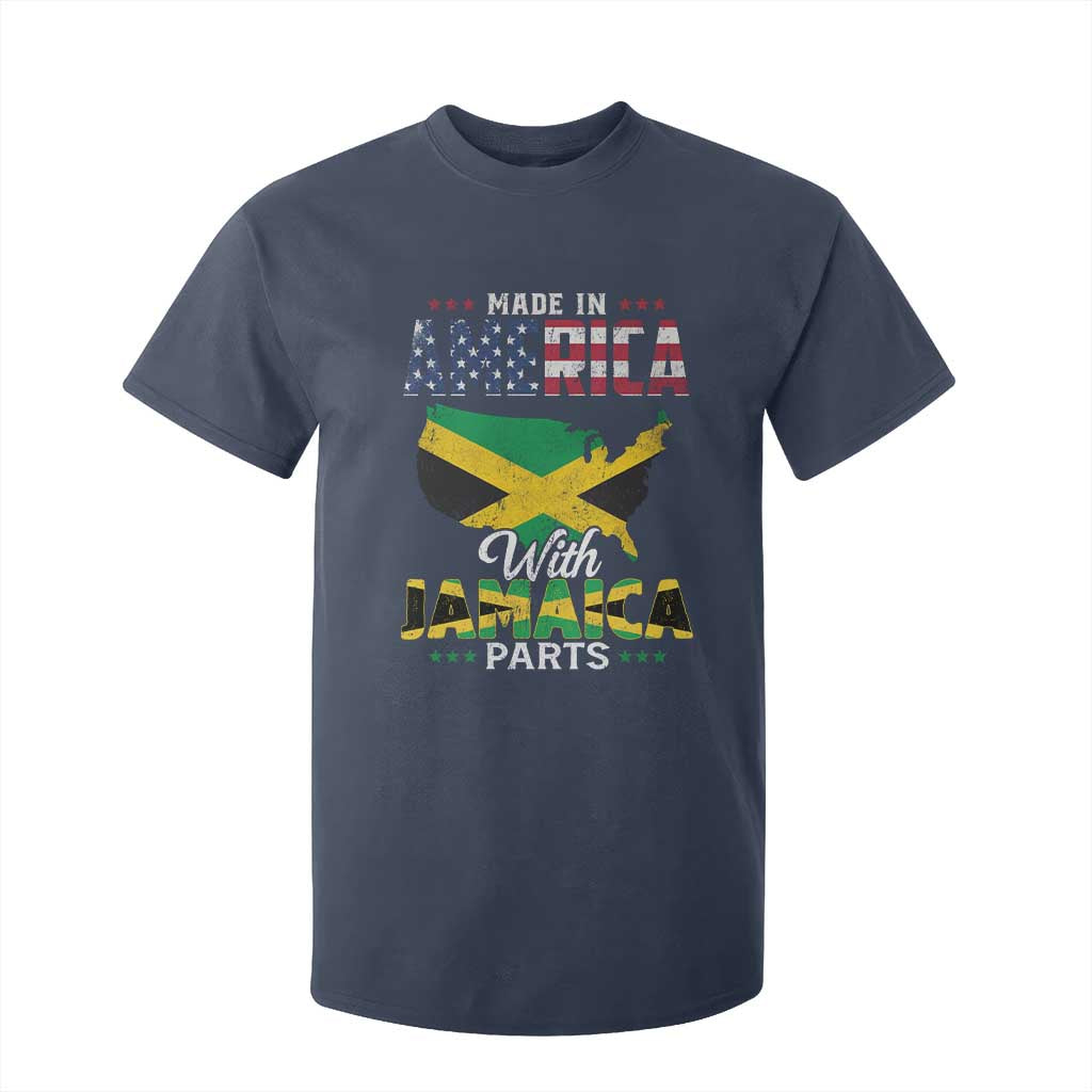 Made In America With Jamaica Parts T Shirt For Kid Jamaican American TS11 Navy Print Your Wear