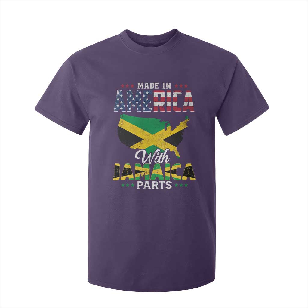 Made In America With Jamaica Parts T Shirt For Kid Jamaican American TS11 Purple Print Your Wear