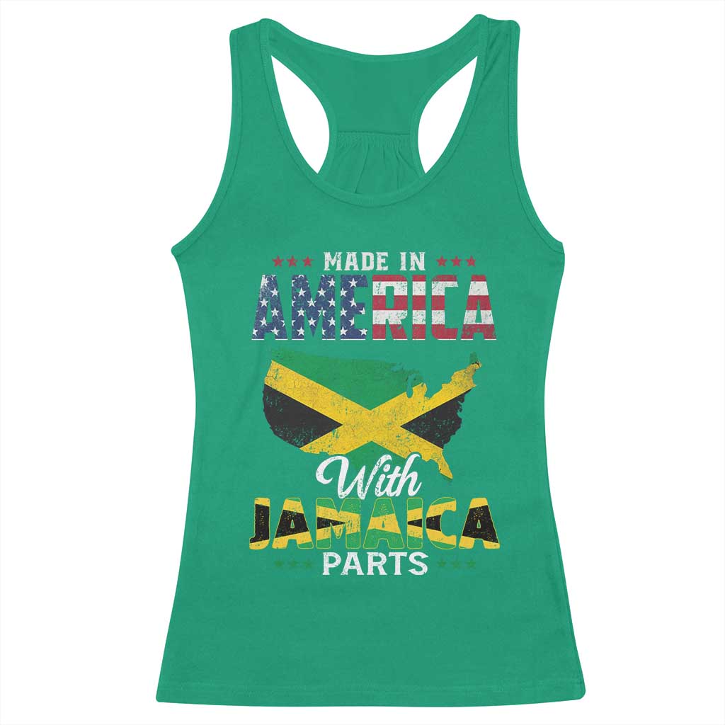 Made In America With Jamaica Parts Racerback Tank Top Jamaican American TS11 Irish Green Print Your Wear