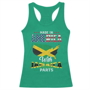 Made In America With Jamaica Parts Racerback Tank Top Jamaican American TS11 Irish Green Print Your Wear