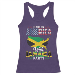 Made In America With Jamaica Parts Racerback Tank Top Jamaican American TS11 Purple Print Your Wear