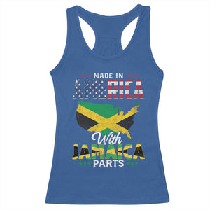 Made In America With Jamaica Parts Racerback Tank Top Jamaican American TS11 Royal Blue Print Your Wear
