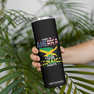 Made In America With Jamaica Parts Skinny Tumbler Jamaican American TS11 Print Your Wear