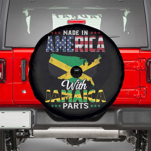 Made In America With Jamaica Parts Spare Tire Cover Jamaican American TS11 Black Print Your Wear