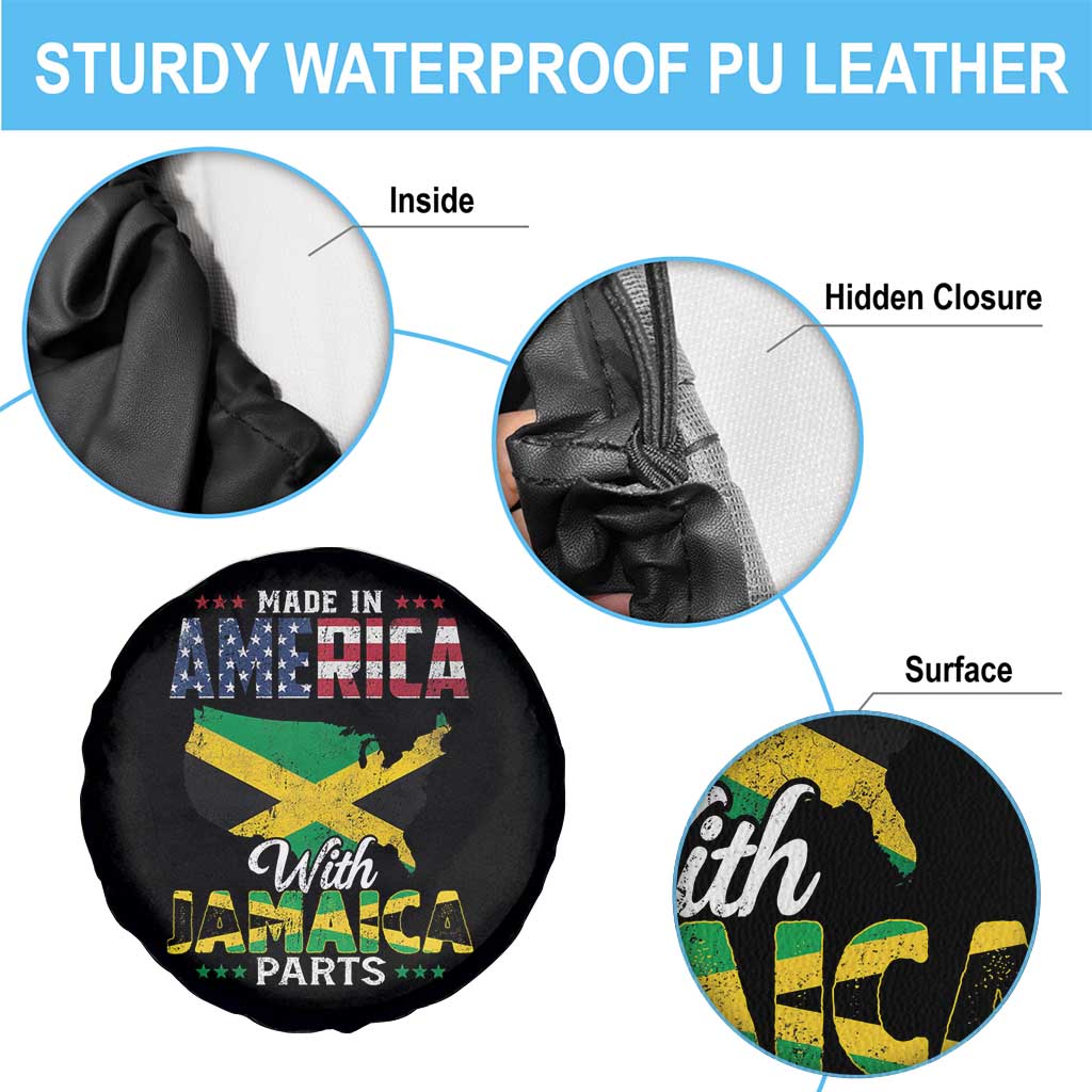 Made In America With Jamaica Parts Spare Tire Cover Jamaican American TS11 Print Your Wear