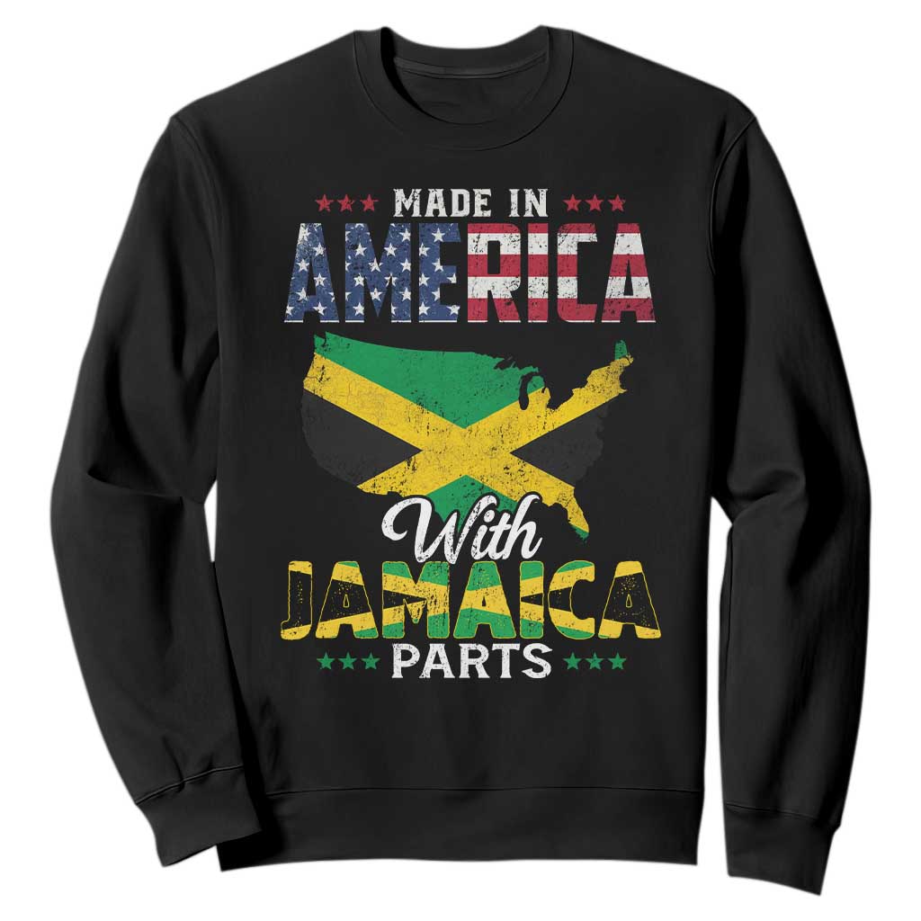 Made In America With Jamaica Parts Sweatshirt Jamaican American TS11 Black Print Your Wear
