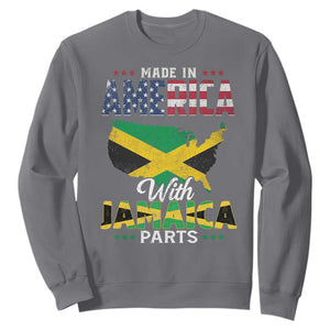 Made In America With Jamaica Parts Sweatshirt Jamaican American TS11 Charcoal Print Your Wear