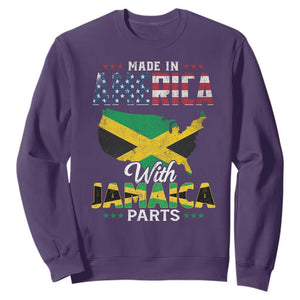 Made In America With Jamaica Parts Sweatshirt Jamaican American TS11 Purple Print Your Wear