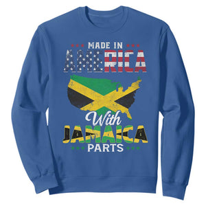 Made In America With Jamaica Parts Sweatshirt Jamaican American TS11 Royal Blue Print Your Wear