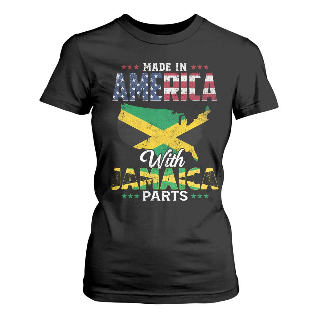 Made In America With Jamaica Parts T Shirt For Women Jamaican American TS11 Black Print Your Wear