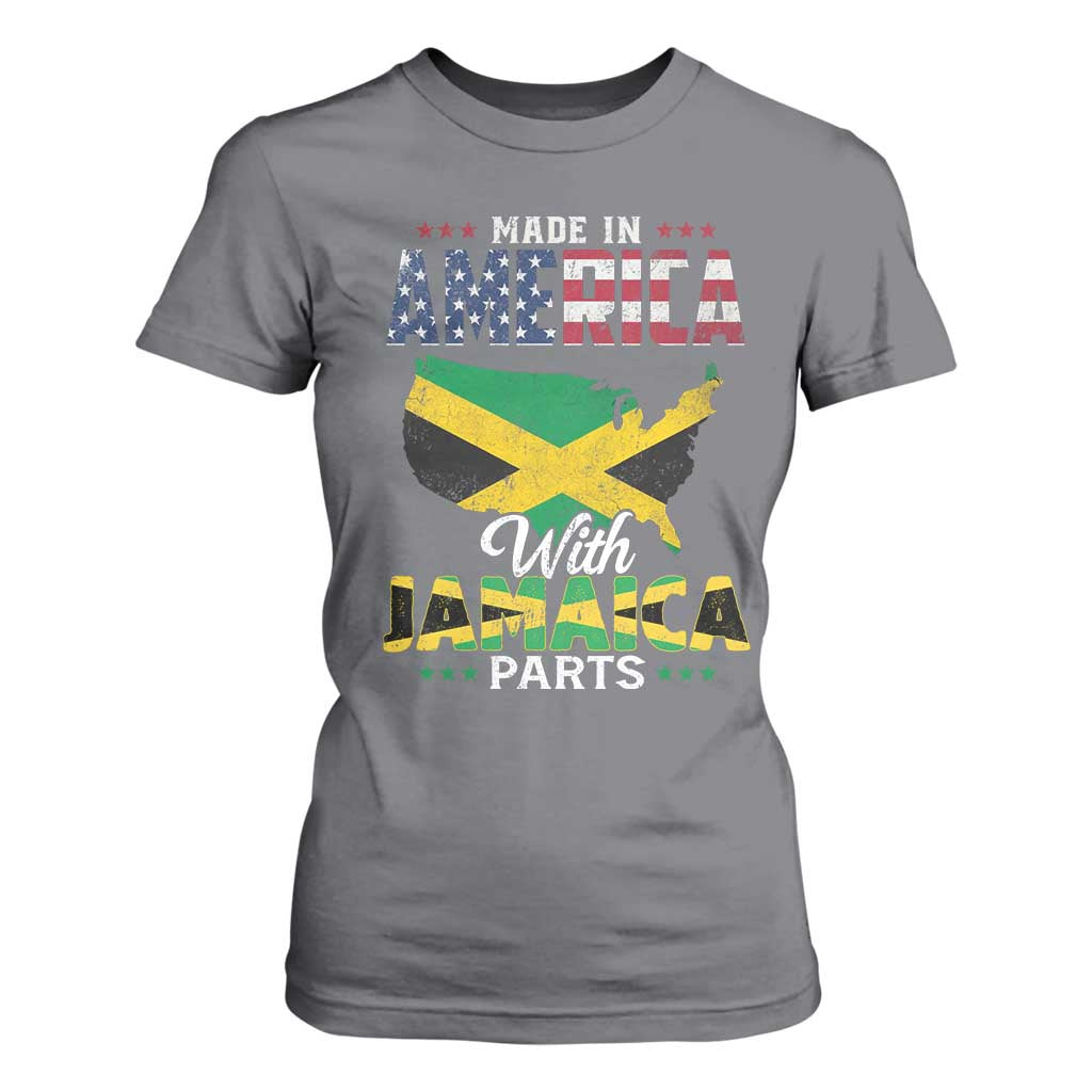 Made In America With Jamaica Parts T Shirt For Women Jamaican American TS11 Charcoal Print Your Wear