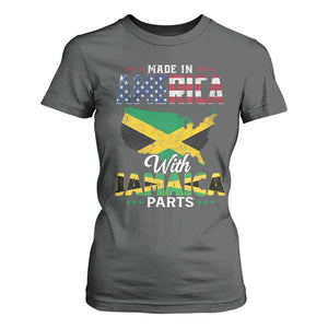 Made In America With Jamaica Parts T Shirt For Women Jamaican American TS11 Dark Heather Print Your Wear
