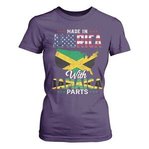 Made In America With Jamaica Parts T Shirt For Women Jamaican American TS11 Purple Print Your Wear