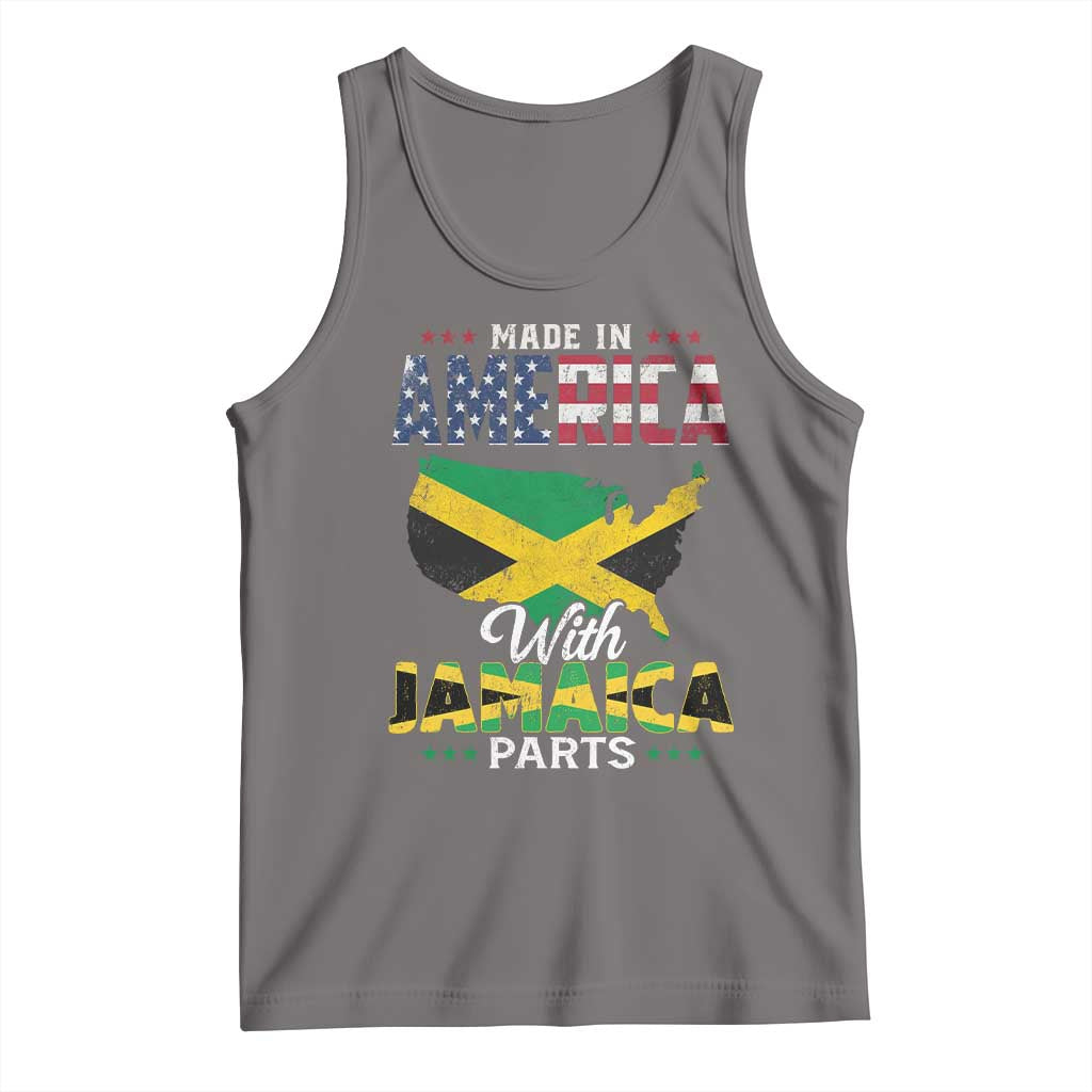 Made In America With Jamaica Parts Tank Top Jamaican American TS11 Deep Heather Print Your Wear