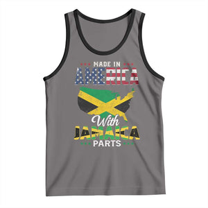 Made In America With Jamaica Parts Tank Top Jamaican American TS11 Deep Heather Black Print Your Wear