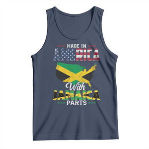 Made In America With Jamaica Parts Tank Top Jamaican American TS11 Navy Print Your Wear