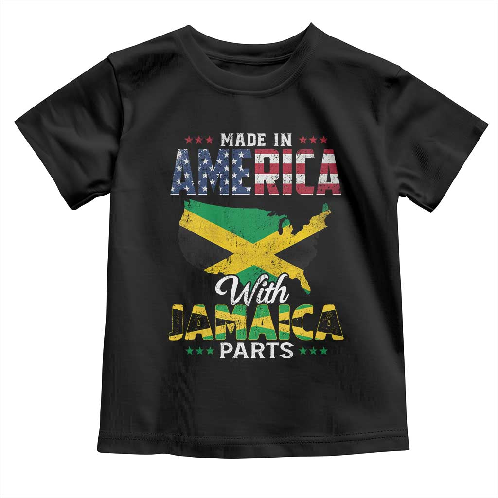 Made In America With Jamaica Parts Toddler T Shirt Jamaican American TS11 Black Print Your Wear