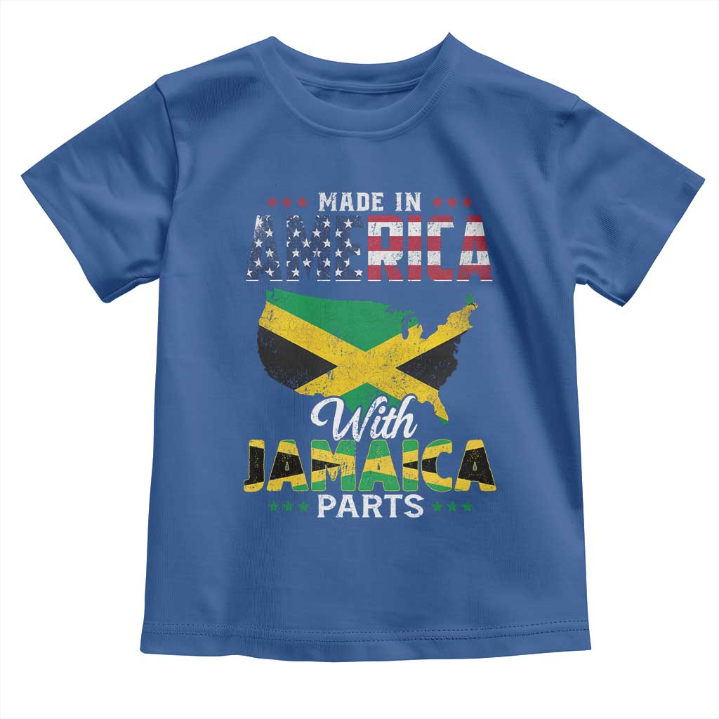 Made In America With Jamaica Parts Toddler T Shirt Jamaican American TS11 Royal Blue Print Your Wear
