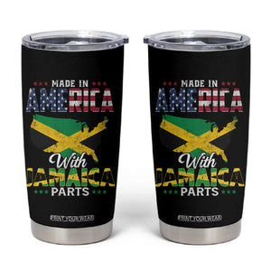 Made In America With Jamaica Parts Tumbler Cup Jamaican American TS11 Black Print Your Wear