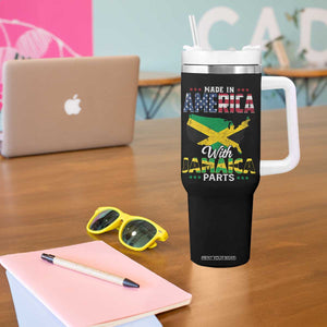 Made In America With Jamaica Parts Tumbler With Handle Jamaican American TS11 Print Your Wear