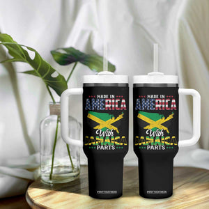 Made In America With Jamaica Parts Tumbler With Handle Jamaican American TS11 Print Your Wear