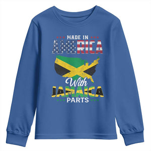 Made In America With Jamaica Parts Youth Sweatshirt Jamaican American TS11 Royal Blue Print Your Wear