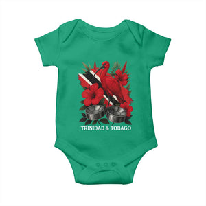 Trinidadian and Tobagonian Pride Baby Onesie Trinidadian Roots Scarlet Ibis Steelpans TS11 Irish Green Print Your Wear