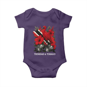 Trinidadian and Tobagonian Pride Baby Onesie Trinidadian Roots Scarlet Ibis Steelpans TS11 Purple Print Your Wear