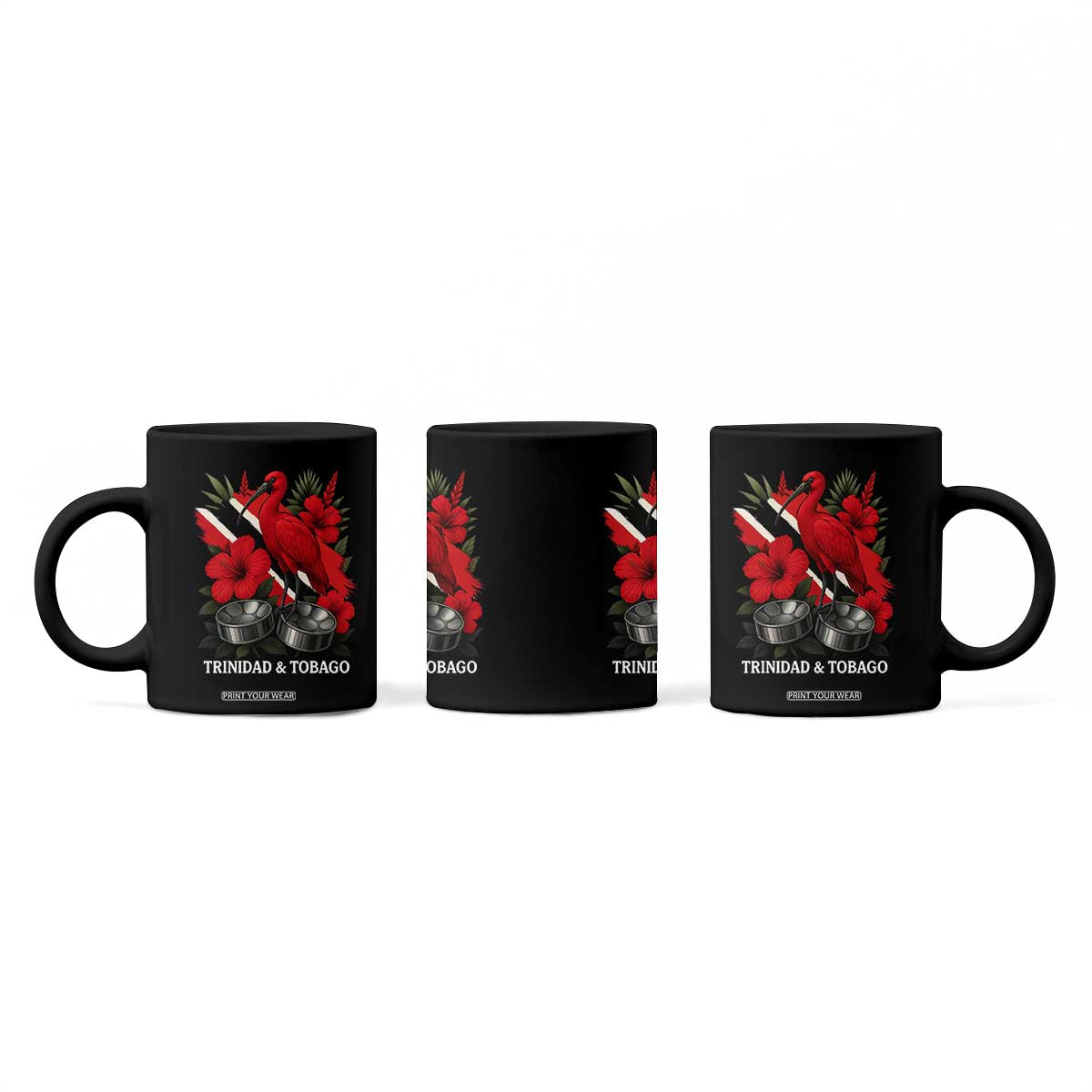 Trinidadian and Tobagonian Pride Coffee Mug Trinidadian Roots Scarlet Ibis Steelpans TS11 Print Your Wear