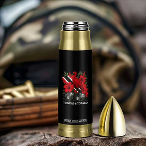 Trinidadian and Tobagonian Pride Bullet Tumbler Trinidadian Roots Scarlet Ibis Steelpans TS11 Print Your Wear