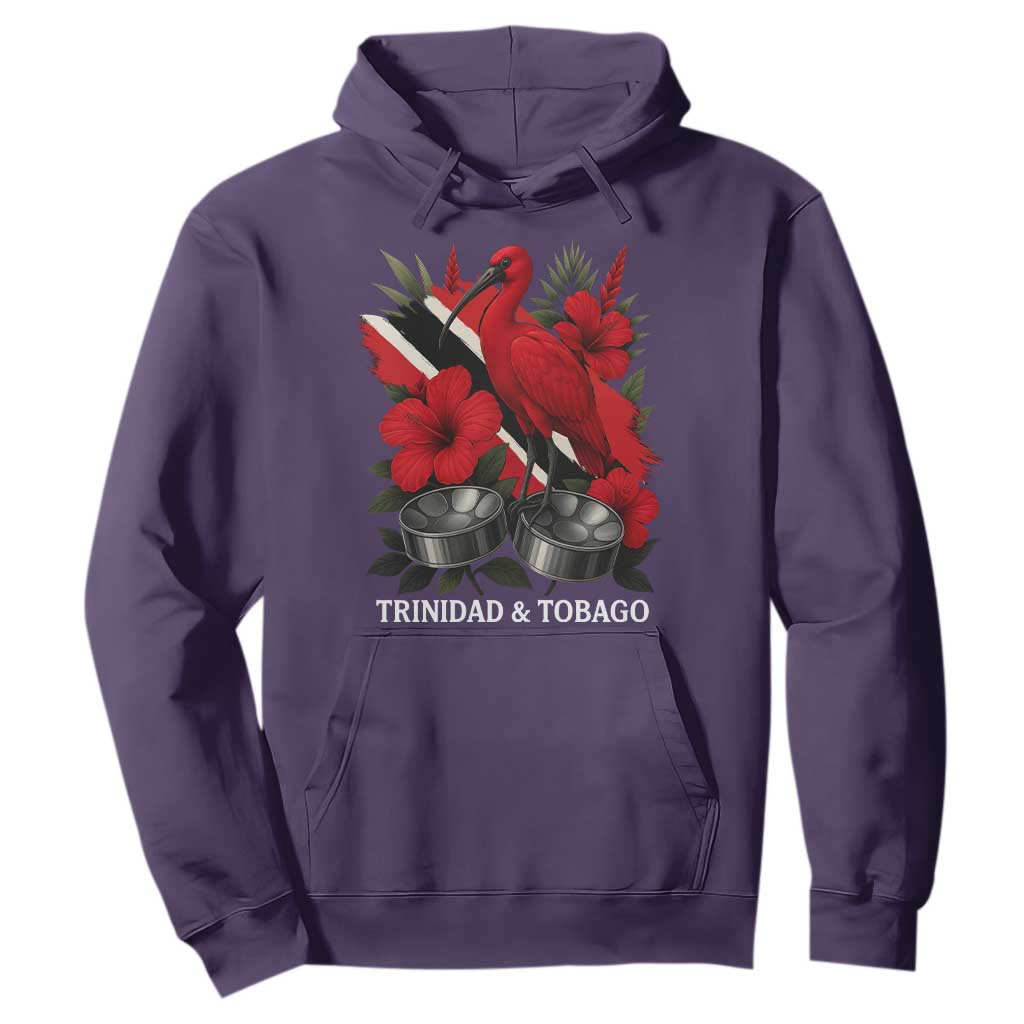 Trinidadian and Tobagonian Pride Hoodie Trinidadian Roots Scarlet Ibis Steelpans TS11 Purple Print Your Wear