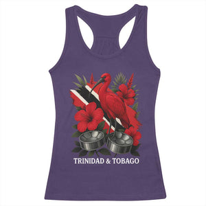 Trinidadian and Tobagonian Pride Racerback Tank Top Trinidadian Roots Scarlet Ibis Steelpans TS11 Purple Print Your Wear