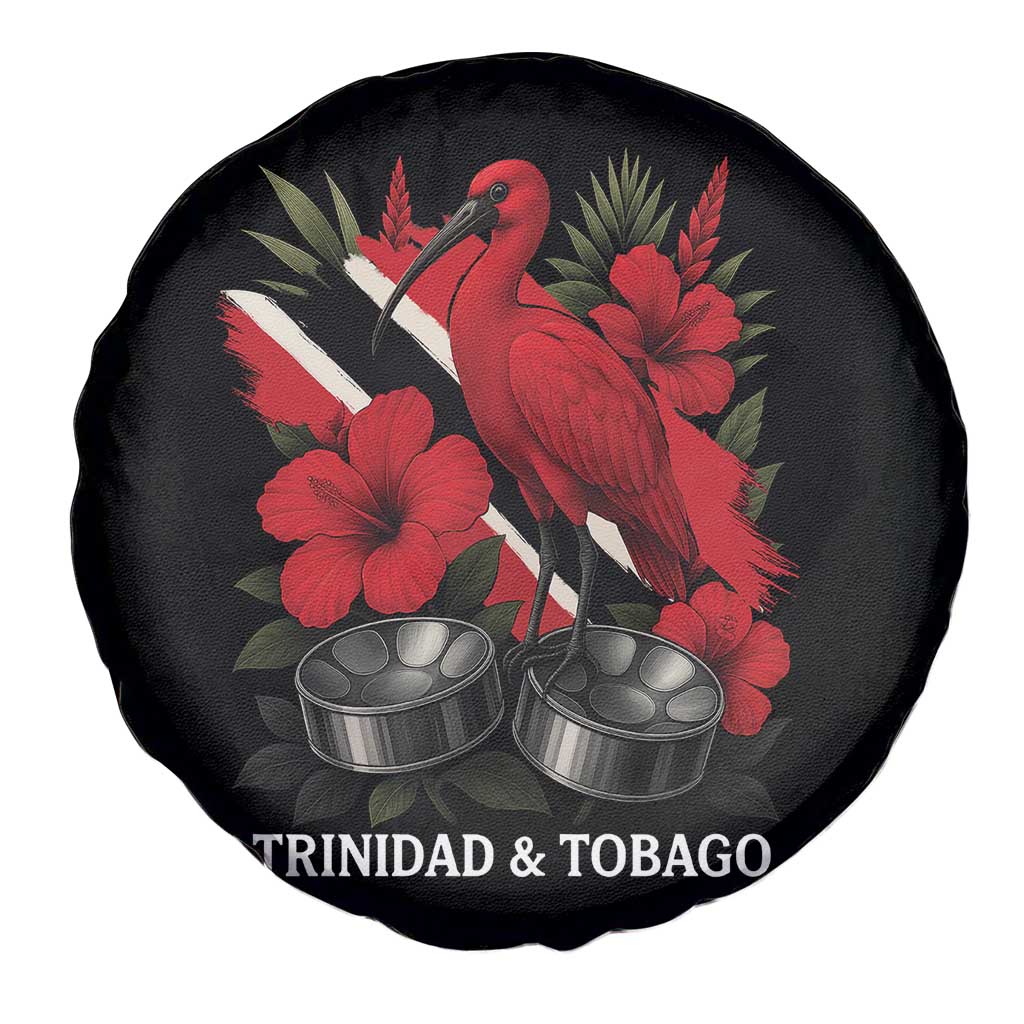 Trinidadian and Tobagonian Pride Spare Tire Cover Trinidadian Roots Scarlet Ibis Steelpans TS11 Print Your Wear