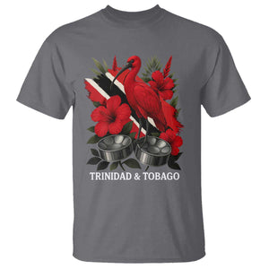Trinidadian and Tobagonian Pride T Shirt Trinidadian Roots Scarlet Ibis Steelpans TS11 Charcoal Print Your Wear