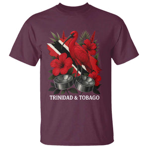Trinidadian and Tobagonian Pride T Shirt Trinidadian Roots Scarlet Ibis Steelpans TS11 Maroon Print Your Wear
