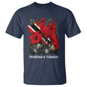 Trinidadian and Tobagonian Pride T Shirt Trinidadian Roots Scarlet Ibis Steelpans TS11 Navy Print Your Wear